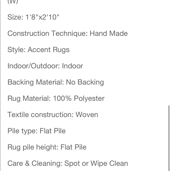 Threshold 34 x 20 woven multi plaid rug spring new - Picture 6 of 6